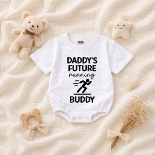 Daddy’s Future Running Buddy Baby Romper, Future Marathon Runner Baby Bodysuit, Sporty Infant Clothes, Father's Day Gifts, Baby Shower Gifts