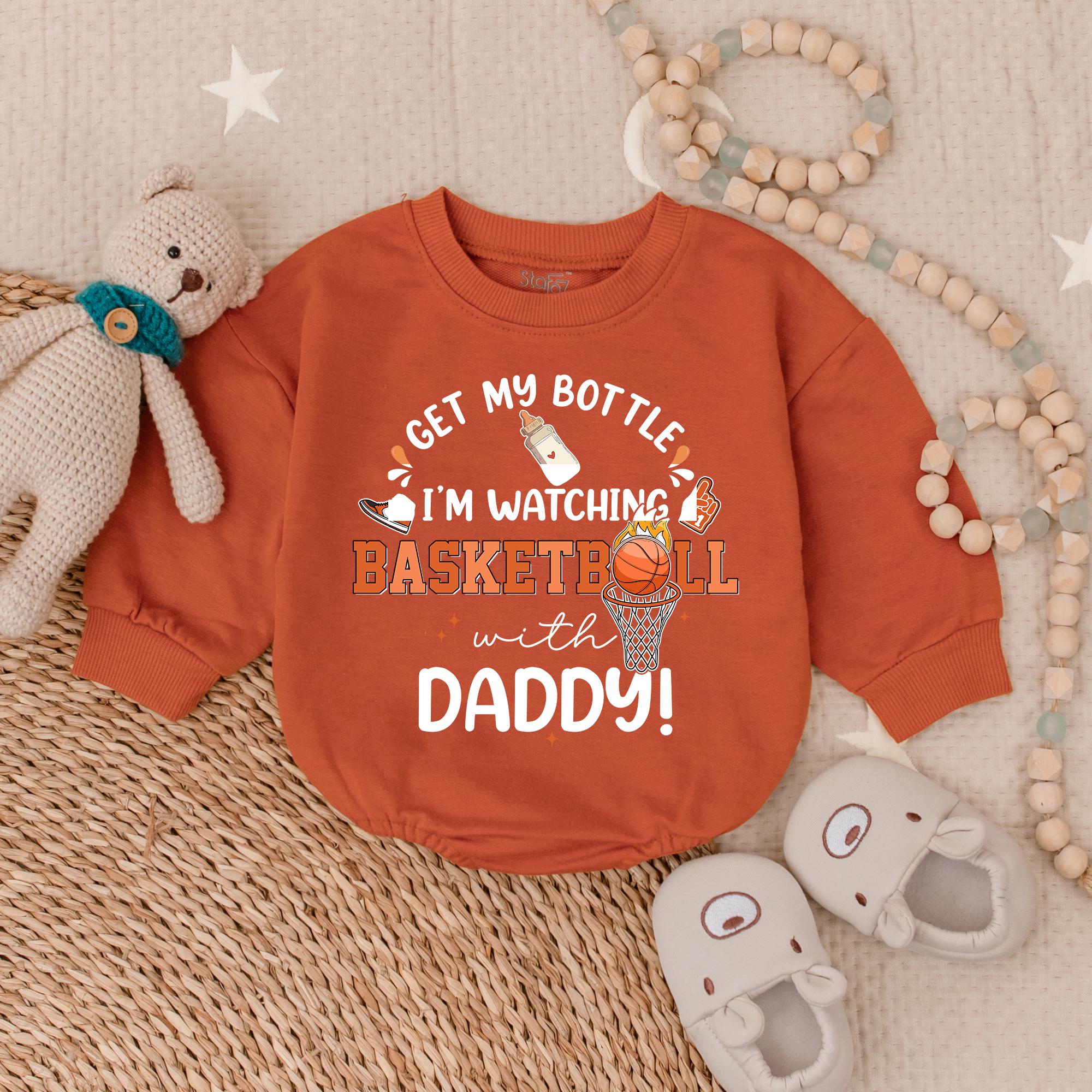 Get My Bottle Basketball Romper Baby Game Day Outfit Fun Sports Bodysuit Cotton Comfortable Infant Boy Girl Birthday Gift