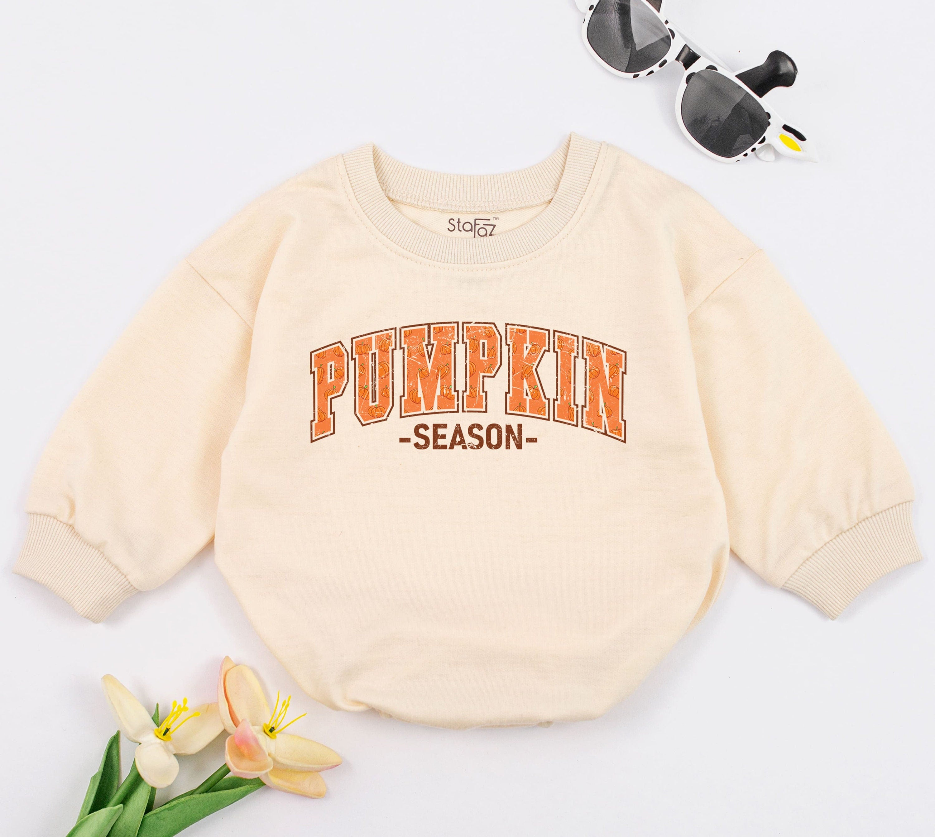Pumpkin Season Baby Romper Cute Fall Outfit Soft Cotton Infant Bodysuit Perfect for Autumn Baby Shower Gift Cozy Seasonal Design