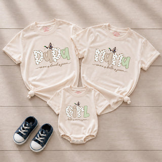 Mallard Duck Family Matching Shirts with Custom Names, Mama Dada Girl Outfits, Hunting-Themed Family Tees for Outdoor Adventures