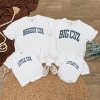 Biggest Cuz Littlest Cuz Matching Cousin Shirts Baby Romper Family Reunion Outfit Custom Cotton Gift for Toddlers and Infants