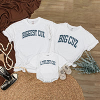 Biggest Cuz Littlest Cuz Matching Cousin Shirts Baby Romper Family Reunion Outfit Custom Cotton Gift for Toddlers and Infants