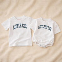 Biggest Cuz Littlest Cuz Matching Cousin Shirts Baby Romper Family Reunion Outfit Custom Cotton Gift for Toddlers and Infants