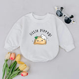 Adorable Little Pierogi Baby Romper with Chef Hat Design Cute Gender Neutral Infant Bodysuit Soft Cotton Funny Food Baby Shower Gift