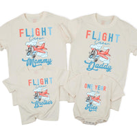 Airplane Birthday Shirt Personalized First Birthday Outfit Matching Family Flight Crew Tee Soft Cotton Baby Toddler Party Gift Custom Names