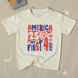 America 250th My First 4th of July Baby Romper Patriotic Infant Clothes Retro Red Blue Design Soft Cotton Holiday Outfit Gift