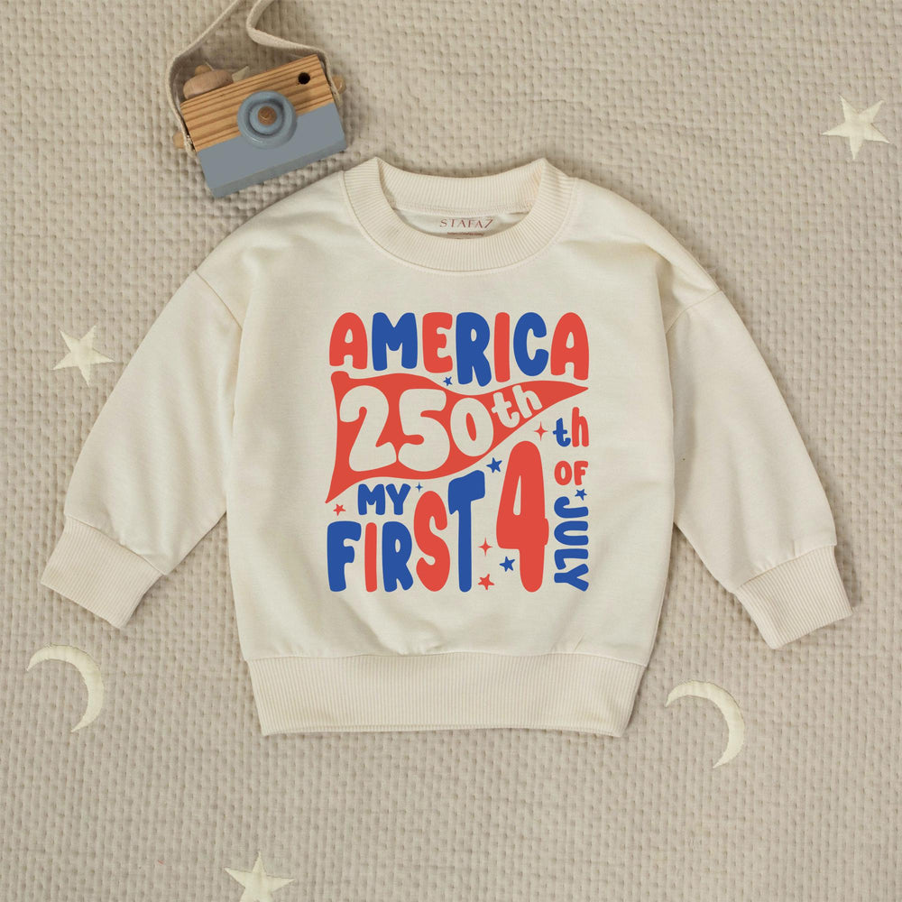 America 250th My First 4th of July Baby Romper Patriotic Infant Clothes Retro Red Blue Design Soft Cotton Holiday Outfit Gift
