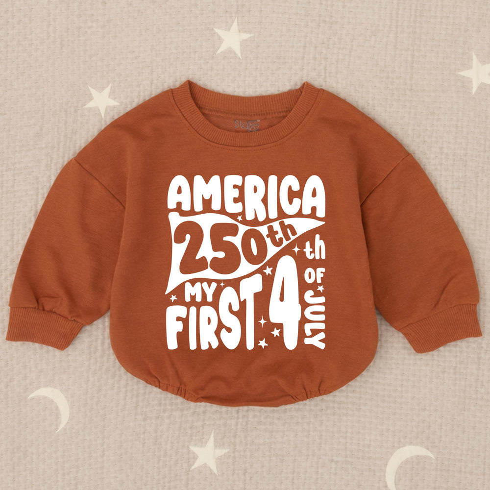 America 250th My First 4th of July Baby Romper Patriotic Infant Clothes Retro Red Blue Design Soft Cotton Holiday Outfit Gift