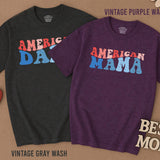 American Dude Shirt Red White Blue Matching Family 4th of July Outfit Festive Patriotic Daywear for Babies Moms Dads Sisters Brothers