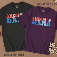 American Dude Shirt Red White Blue Matching Family 4th of July Outfit Festive Patriotic Daywear for Babies Moms Dads Sisters Brothers