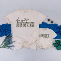 Auntie and Nephew Matching Shirts with Flying Duck Graphic Baby Outfit Gift Set for Boys Duck Hunting Theme Baby Shower or Birthday Gift