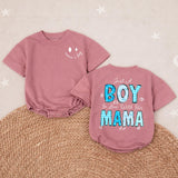 Baby Boy Coming Home Outfit with 'Just A Boy In Love With His Mama' Quote, Soft Cotton Bodysuit, Matching Family Look, Perfect for Newborns