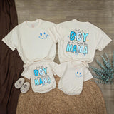 Baby Boy Coming Home Outfit with 'Just A Boy In Love With His Mama' Quote, Soft Cotton Bodysuit, Matching Family Look, Perfect for Newborns