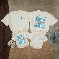 Baby Boy Coming Home Outfit with 'Just A Boy In Love With His Mama' Quote, Soft Cotton Bodysuit, Matching Family Look, Perfect for Newborns