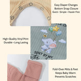 Baby Boy Memorial Bodysuit with Angel Wings Sentimental Outfit Personalized with Name Grandpa in Heaven Design Newborn Gift