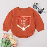 Baby Girl Baseball Bodysuit with Home Plate Design and Red Bow Cute Softball Toddler Outfit for Game Day or Sports Baby Gift Clothes