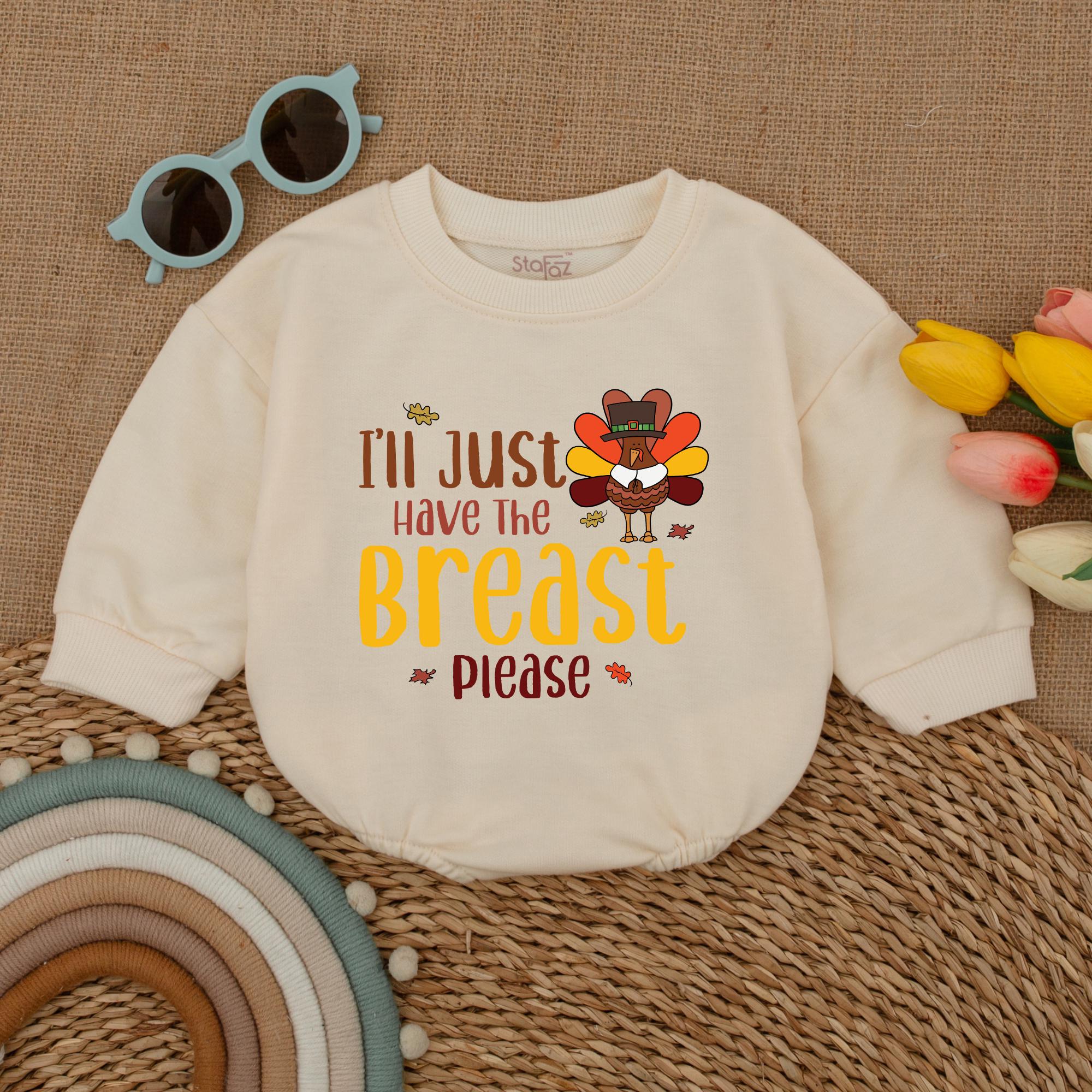 Baby's First Thanksgiving Romper Colorful Turkey Design Soft Cotton Holiday Outfit Infant Celebration Comfortable Fun Playful Seasonal Wear