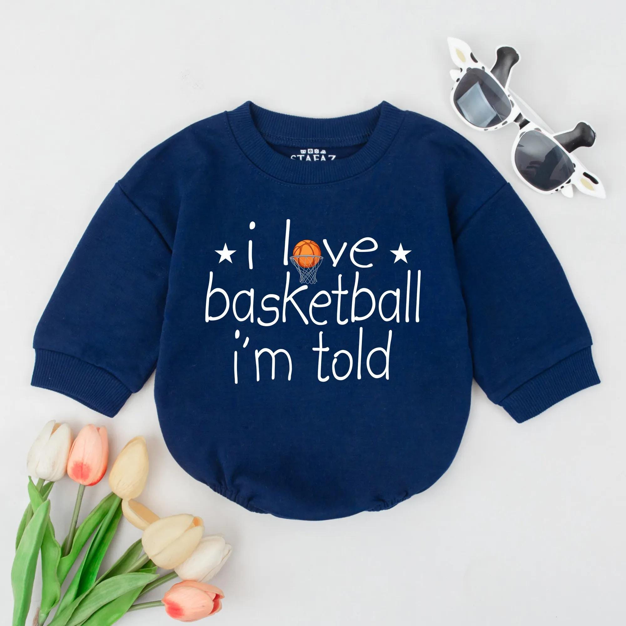 Basketball Baby Bubble Romper with Playful Text Funny Infant Bodysuit Cotton Newborn Sports Outfit Cute Baby Shower Gift Comfortable
