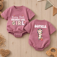 Berry First Birthday Family Matching Shirts with Floral Strawberry Design, Personalized Name for 1st Birthday Celebration