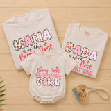 Berry First Birthday Family Matching Shirts with Floral Strawberry Design, Personalized Name for 1st Birthday Celebration