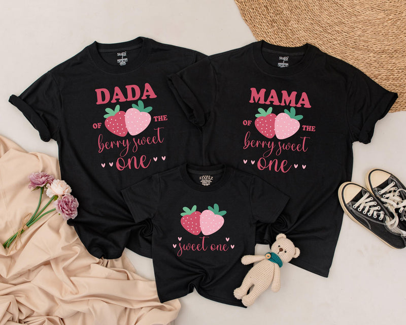 Custom Strawberry 1st Birthday Romper for Baby Girls, Sweet One Berry Family Outfit, Soft Cotton, Perfect for Milestone Photos & Celebrations
