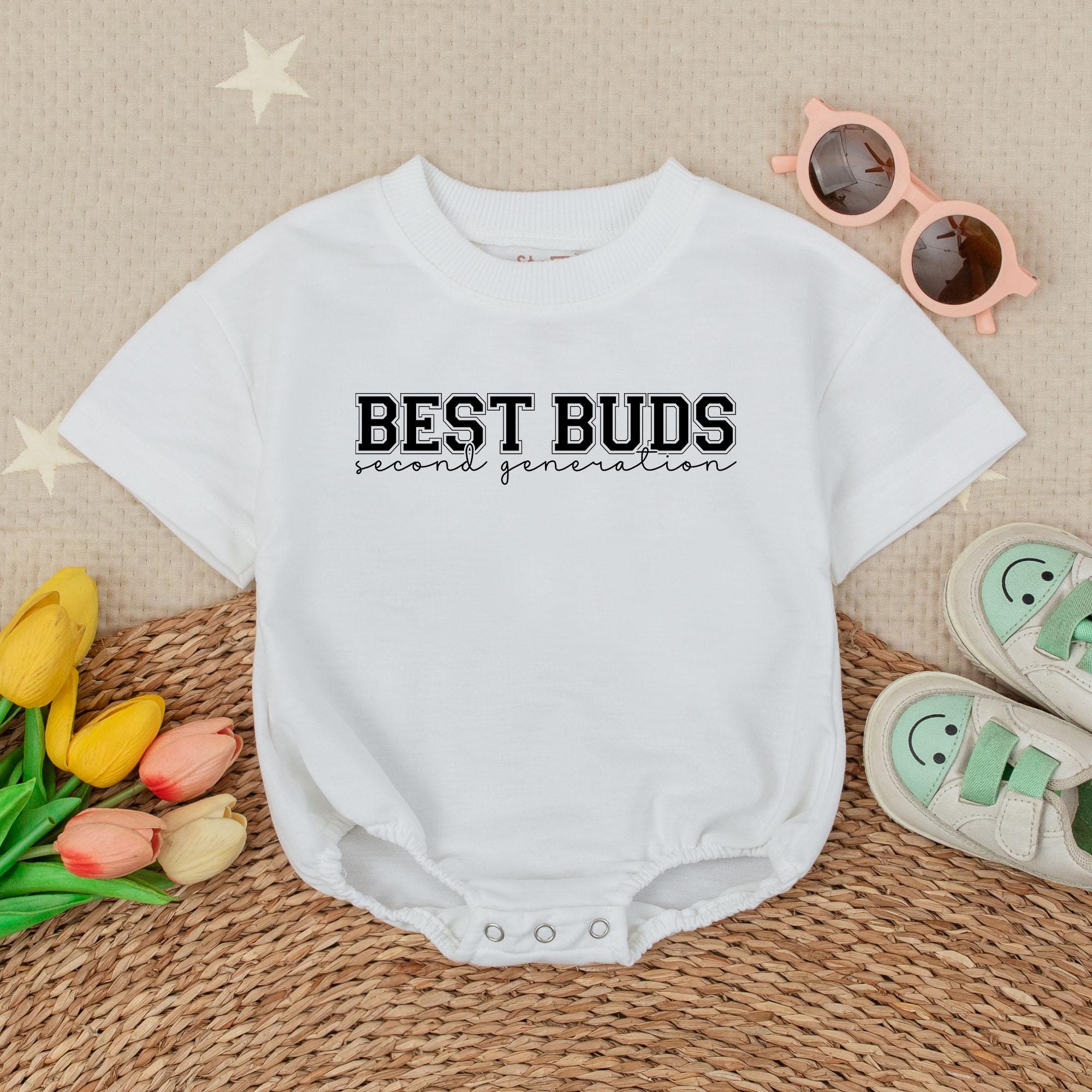 Best Buds Second Generation Baby Romper Cute Gift for Newborns Stylish Comfortable Baby Shower Outfit for Boys or Girls Cotton Soft