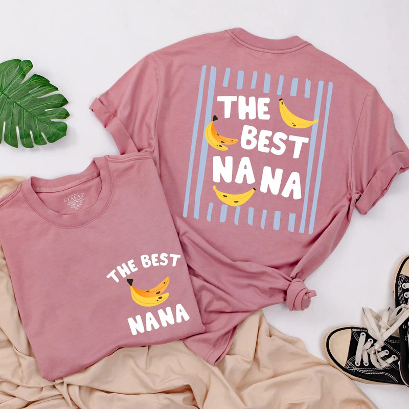 The Best Nana and Baby Matching Shirt Set with Banana Design, Nana’s Little Bestie Funny Gift, Cute Cotton Outfit for New Grandma and Infant