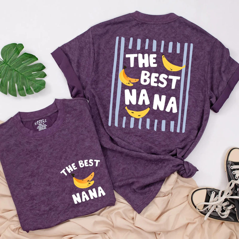 The Best Nana and Baby Matching Shirt Set with Banana Design, Nana’s Little Bestie Funny Gift, Cute Cotton Outfit for New Grandma and Infant