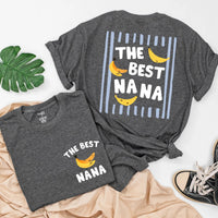 The Best Nana and Baby Matching Shirt Set with Banana Design, Nana’s Little Bestie Funny Gift, Cute Cotton Outfit for New Grandma and Infant