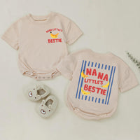 The Best Nana and Baby Matching Shirt Set with Banana Design, Nana’s Little Bestie Funny Gift, Cute Cotton Outfit for New Grandma and Infant