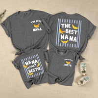The Best Nana and Baby Matching Shirt Set with Banana Design, Nana’s Little Bestie Funny Gift, Cute Cotton Outfit for New Grandma and Infant