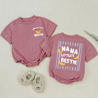 The Best Nana and Baby Matching Shirt Set with Banana Design, Nana’s Little Bestie Funny Gift, Cute Cotton Outfit for New Grandma and Infant