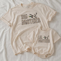 Big Brother Little Brother Duck Hunting Shirts with Mallard Graphic, Matching Sibling Tees and Baby Bodysuit, Outdoor Family Outfit
