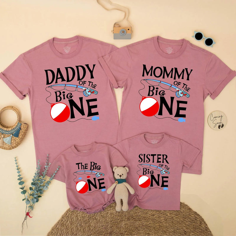 The Big One Family Matching Fishing Birthday Shirts, First Birthday Outfit for Baby, O-Fish-Ally One Theme Party Gift, Playful Design