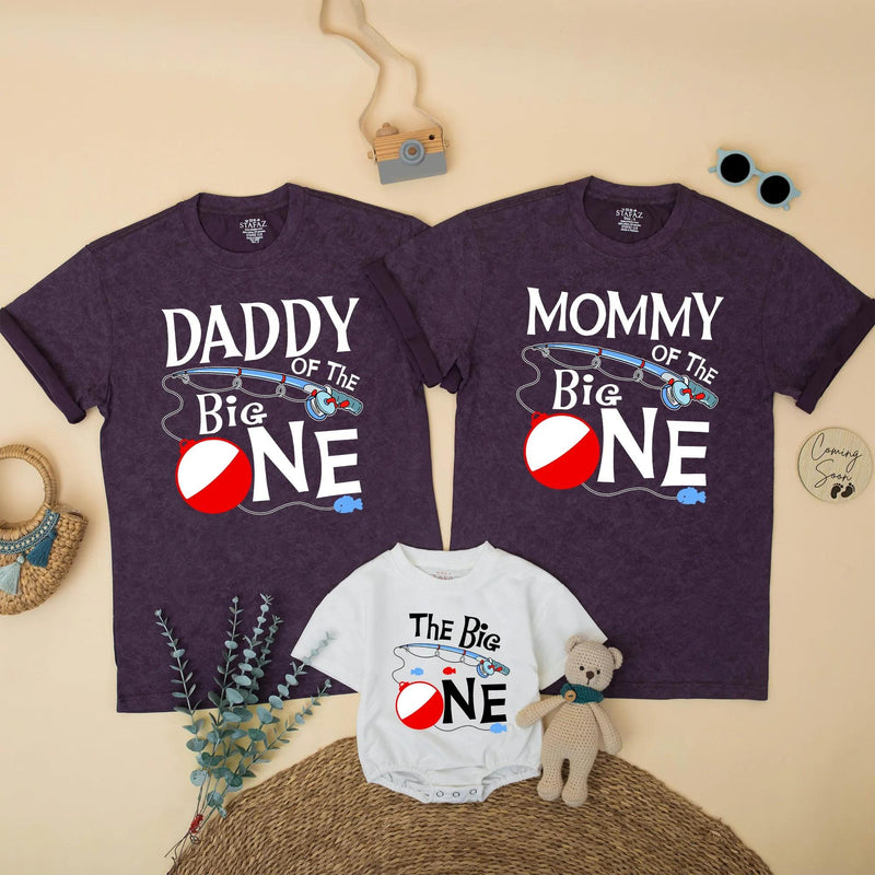 The Big One Family Matching Fishing Birthday Shirts, First Birthday Outfit for Baby, O-Fish-Ally One Theme Party Gift, Playful Design