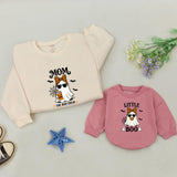 The Boo Crew Family Halloween Sweatshirts with Ghost and Pumpkin Design, Matching Mom, Dad, and Little Boo Outfits with Custom Names