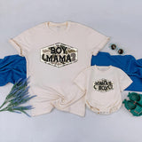 Boy Mama Camo Matching Shirts Hunting Theme Mother Son Outfit Gift Comfortable Cotton Bold Design for Outdoor Adventures