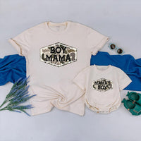Boy Mama Camo Matching Shirts Hunting Theme Mother Son Outfit Gift Comfortable Cotton Bold Design for Outdoor Adventures