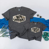 Boy Mama Camo Matching Shirts Hunting Theme Mother Son Outfit Gift Comfortable Cotton Bold Design for Outdoor Adventures