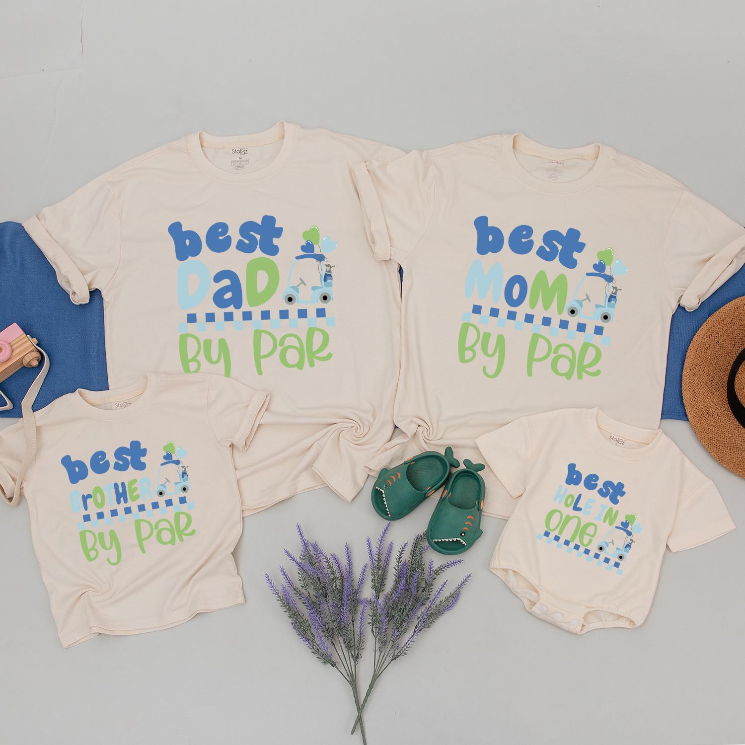 Boys 1st Birthday Golf Themed Shirt Fun Hole in One Design for Baby Toddlers Soft Comfortable Cotton Family Celebration Outfit