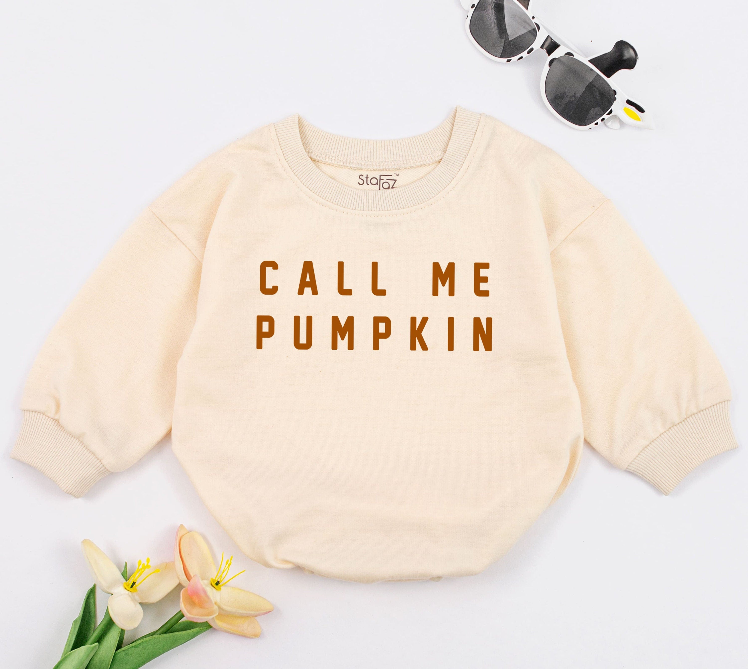 Call Me Pumpkin Short Sleeve Baby Romper Earthy Orange Fall Outfit Halloween Baby Clothes Soft Cotton Pumpkin Baby Shower Gift