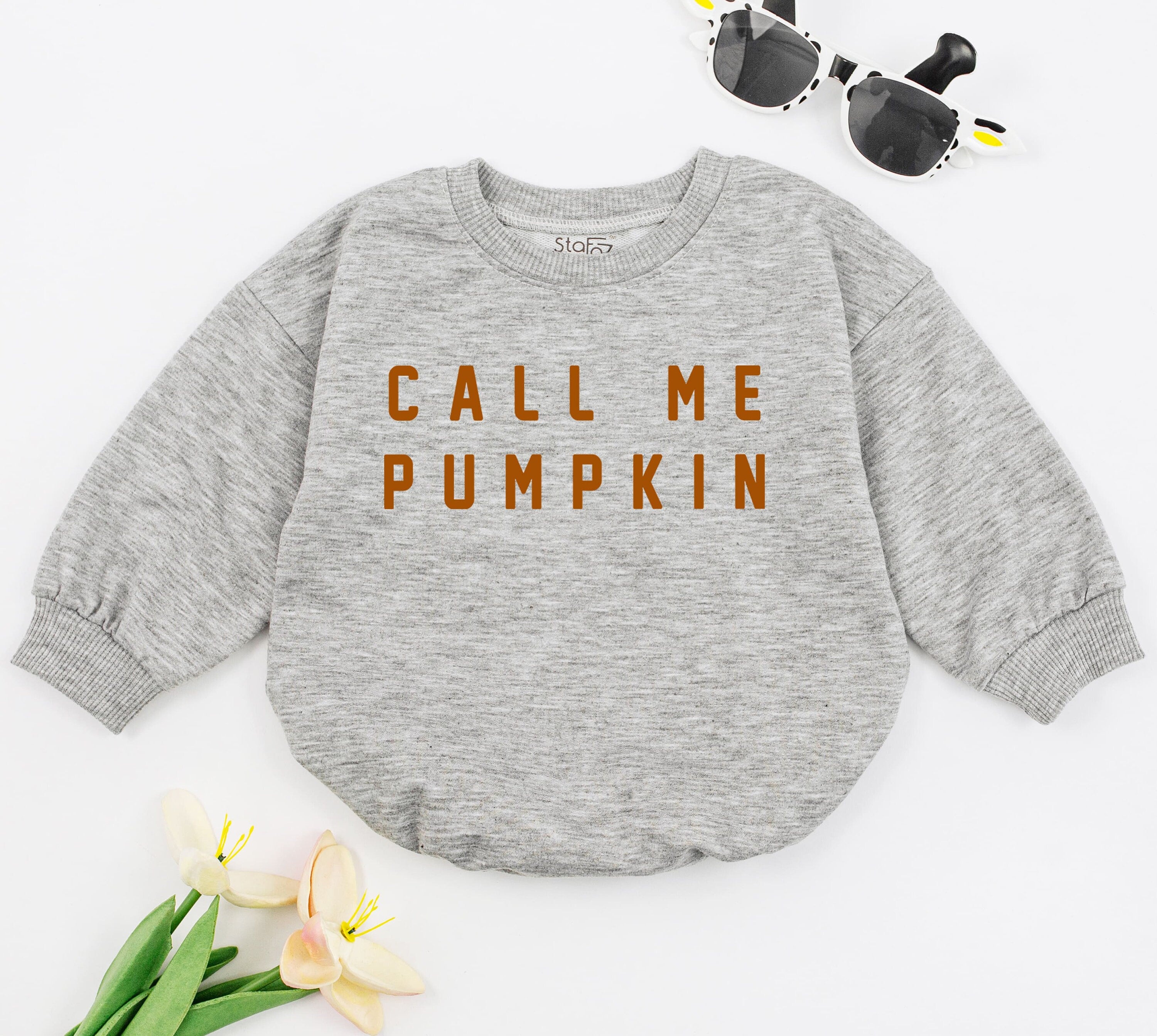 Call Me Pumpkin Short Sleeve Baby Romper Earthy Orange Fall Outfit Halloween Baby Clothes Soft Cotton Pumpkin Baby Shower Gift