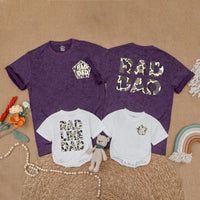Camo Rad Dad and Rad Like Dad Matching Shirts for Father and Toddler, Camouflage Pattern Family Outfit, Cool Father's Day Gift