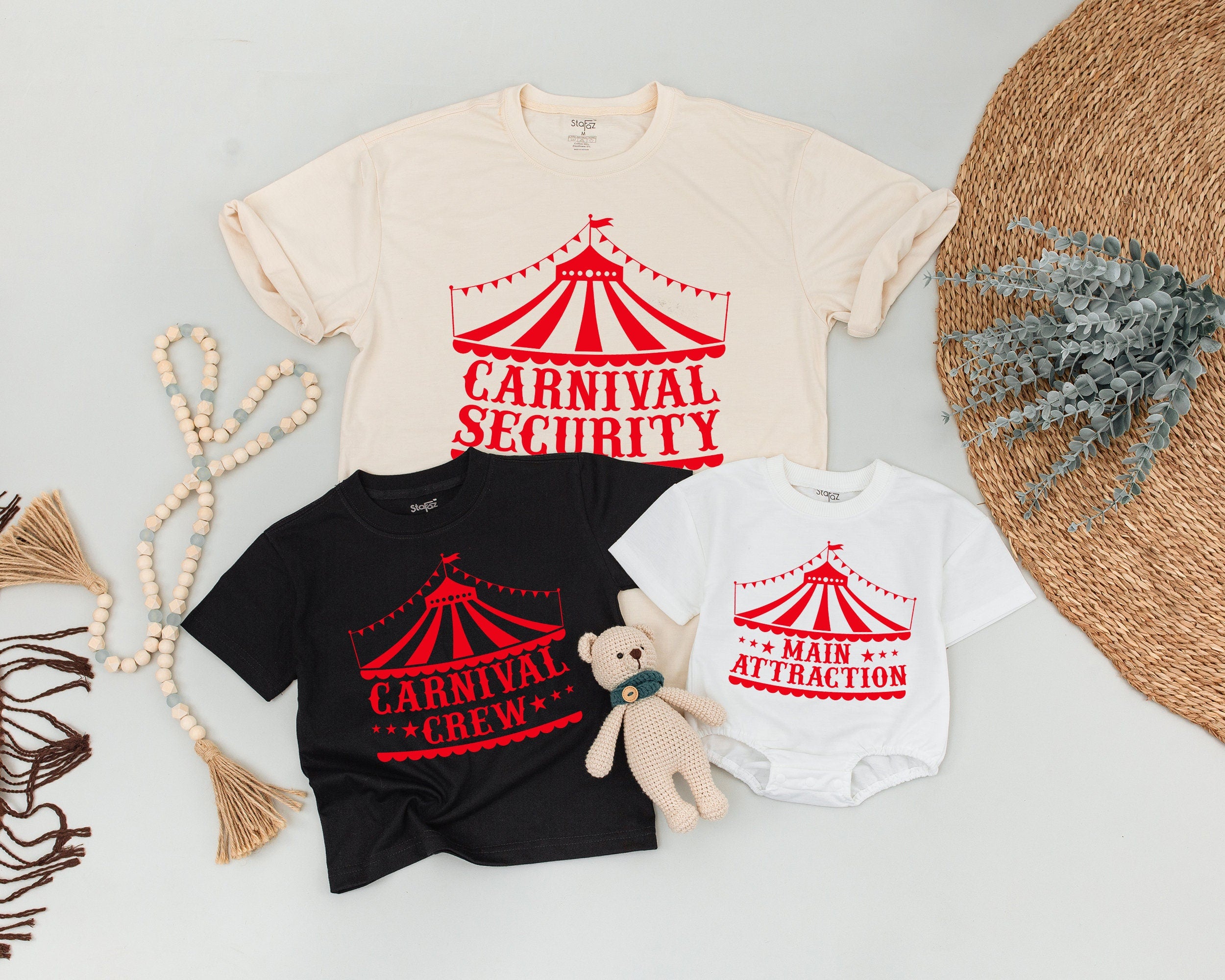 Carnival Birthday Shirt for Kids and Family Bold Circus Tent Design Personalized Gift Matching Crew Tee Celebrate with Nostalgia
