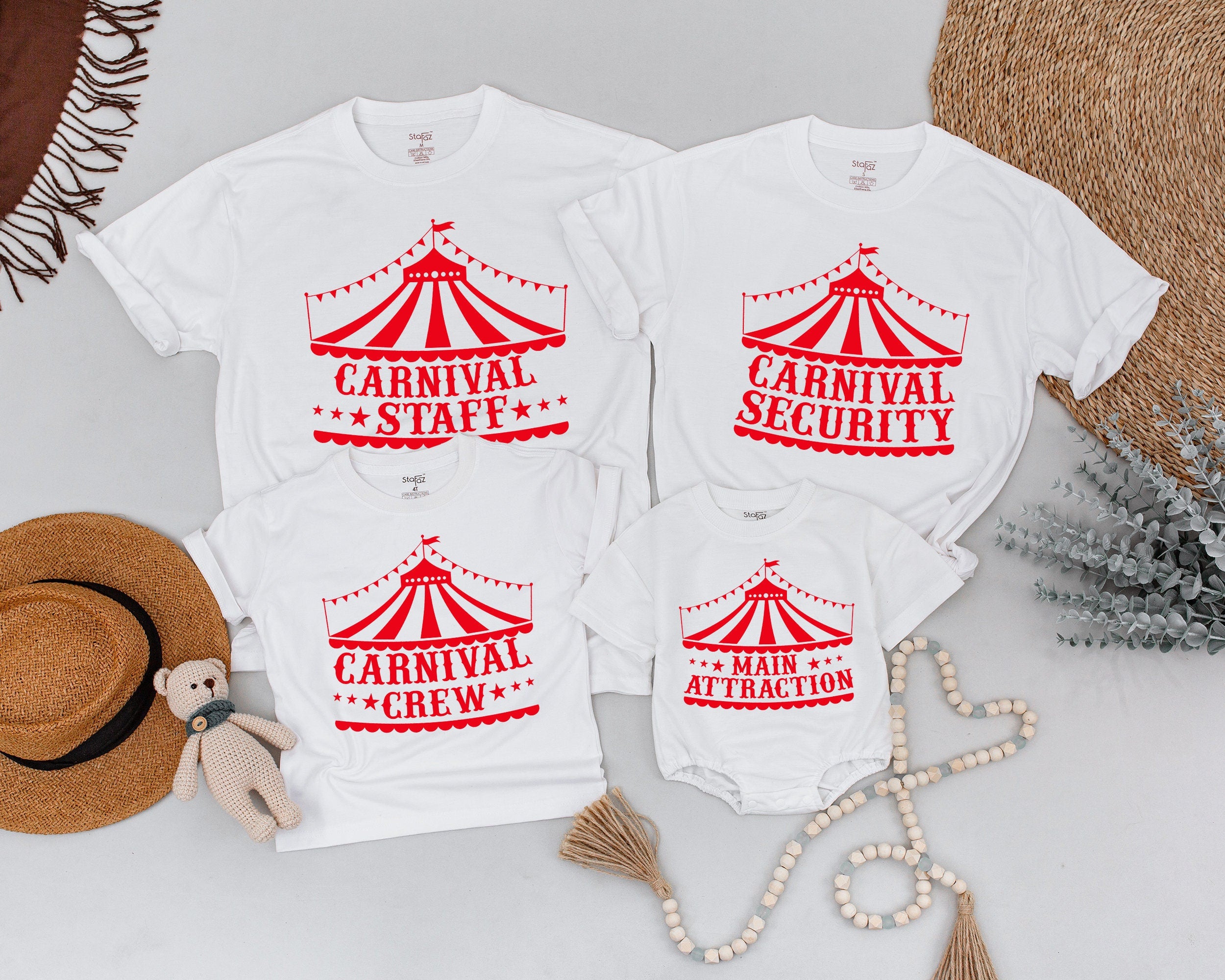 Carnival Birthday Shirt for Kids and Family Bold Circus Tent Design Personalized Gift Matching Crew Tee Celebrate with Nostalgia