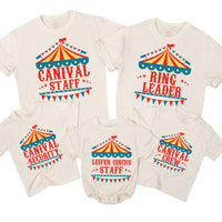 Carnival Staff Birthday Shirt Ring Leader Main Attraction Matching Family Tee Custom Circus Theme Party Outfit Gift for Kids or Adults