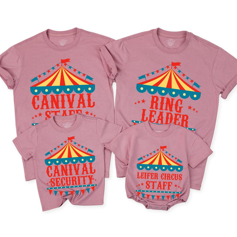 Carnival Staff Birthday Shirt Ring Leader Main Attraction Matching Family Tee Custom Circus Theme Party Outfit Gift for Kids or Adults
