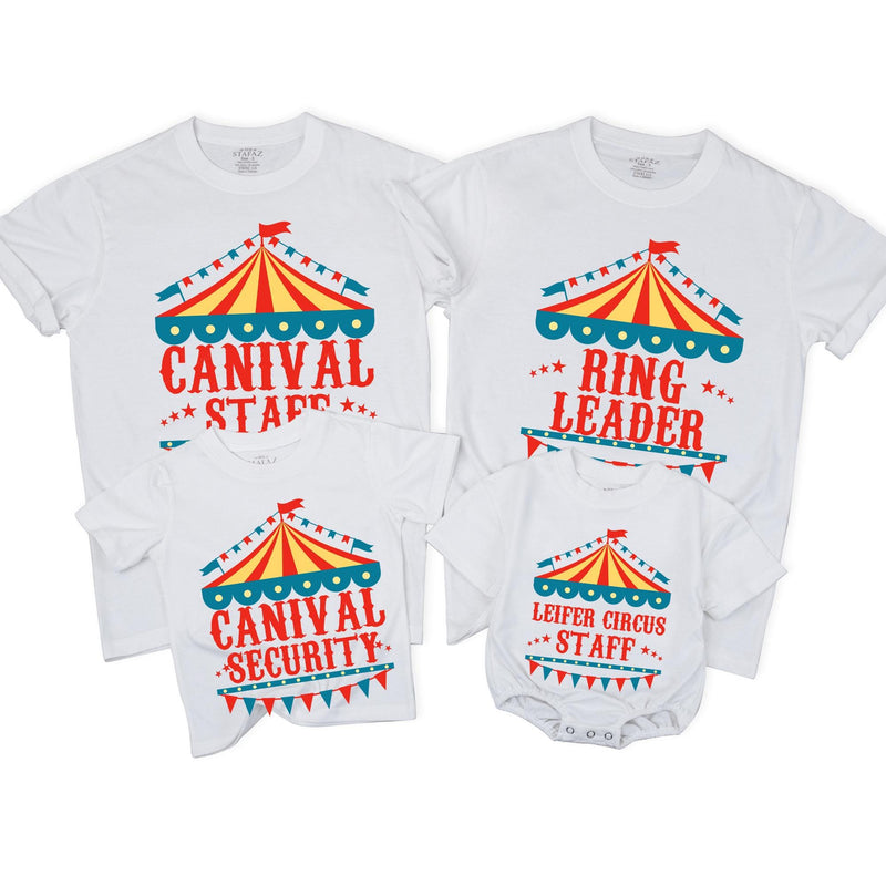 Carnival Staff Birthday Shirt Ring Leader Main Attraction Matching Family Tee Custom Circus Theme Party Outfit Gift for Kids or Adults