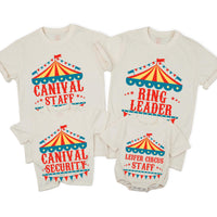 Carnival Staff Birthday Shirt Ring Leader Main Attraction Matching Family Tee Custom Circus Theme Party Outfit Gift for Kids or Adults