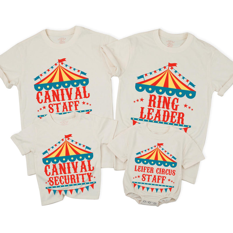 Carnival Staff Birthday Shirt Ring Leader Main Attraction Matching Family Tee Custom Circus Theme Party Outfit Gift for Kids or Adults